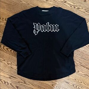 Palm Angels Black Long Sleeve Shirt with White Logo